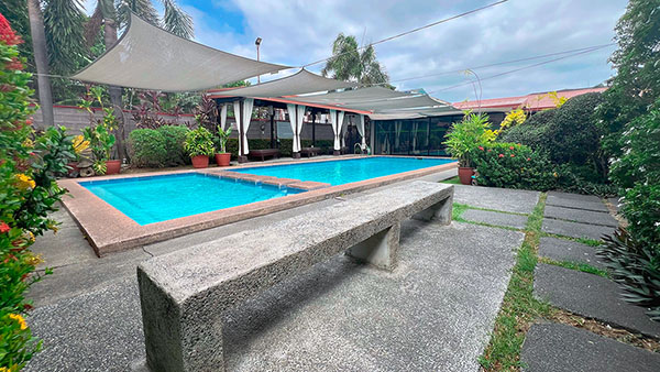 Pool size: 14 x 6 meters. Kiddie pool: 3 ft. Adult Pool: 3 ft. to 5 ½ ft.